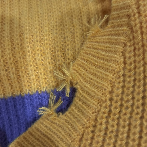 POL new colored stripe distressed comfy sweater - Picture 7 of 7